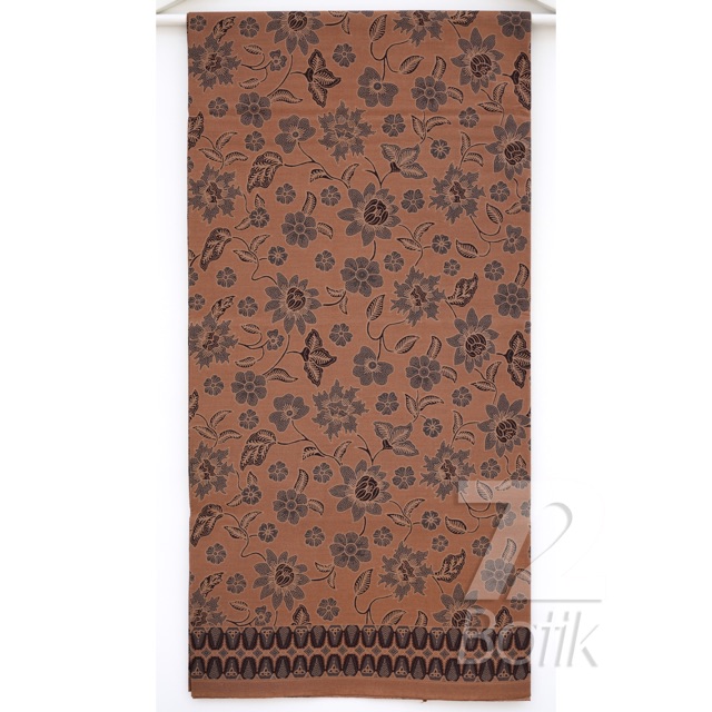 KAIN BATIK PREMIUM Bahan Katun Motif Kembang Kream Krem Crem Cream Coklat Choklat 729833 Cap 72 Jarik Jarit Samping Kebat Panjang Batik Katun Modern Premium Bahan Seragam Batik Pernikahan Kantor Keluarga Murah Kamen Jadi Batik Bali Lembaran