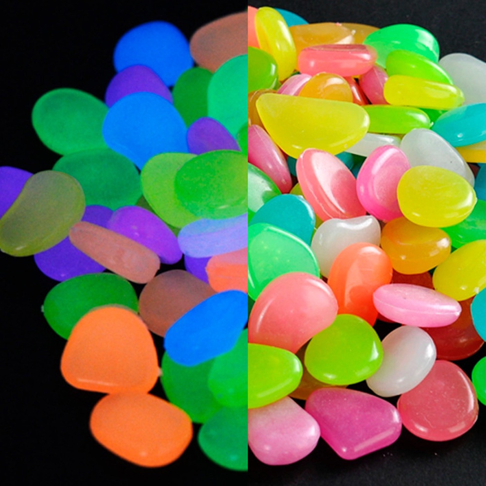 50 pcs Batu Kerikil Buatan Luminous Untuk Dekorasi Tangki Ikan