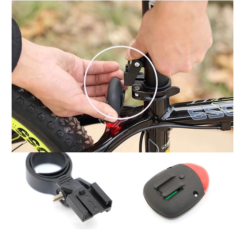 1 Pcs Mini LED Solar Charging Bicycle Rear Light/ Portable Night Road Cycling Safety Lamp