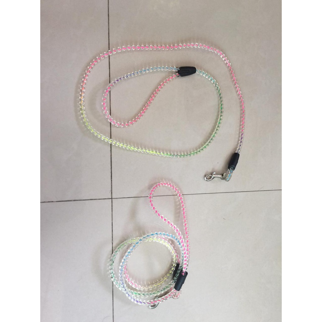 LS48 Tali Tuntun Kucing Anjing Nilon Karet Cat Dog Leash 120cm