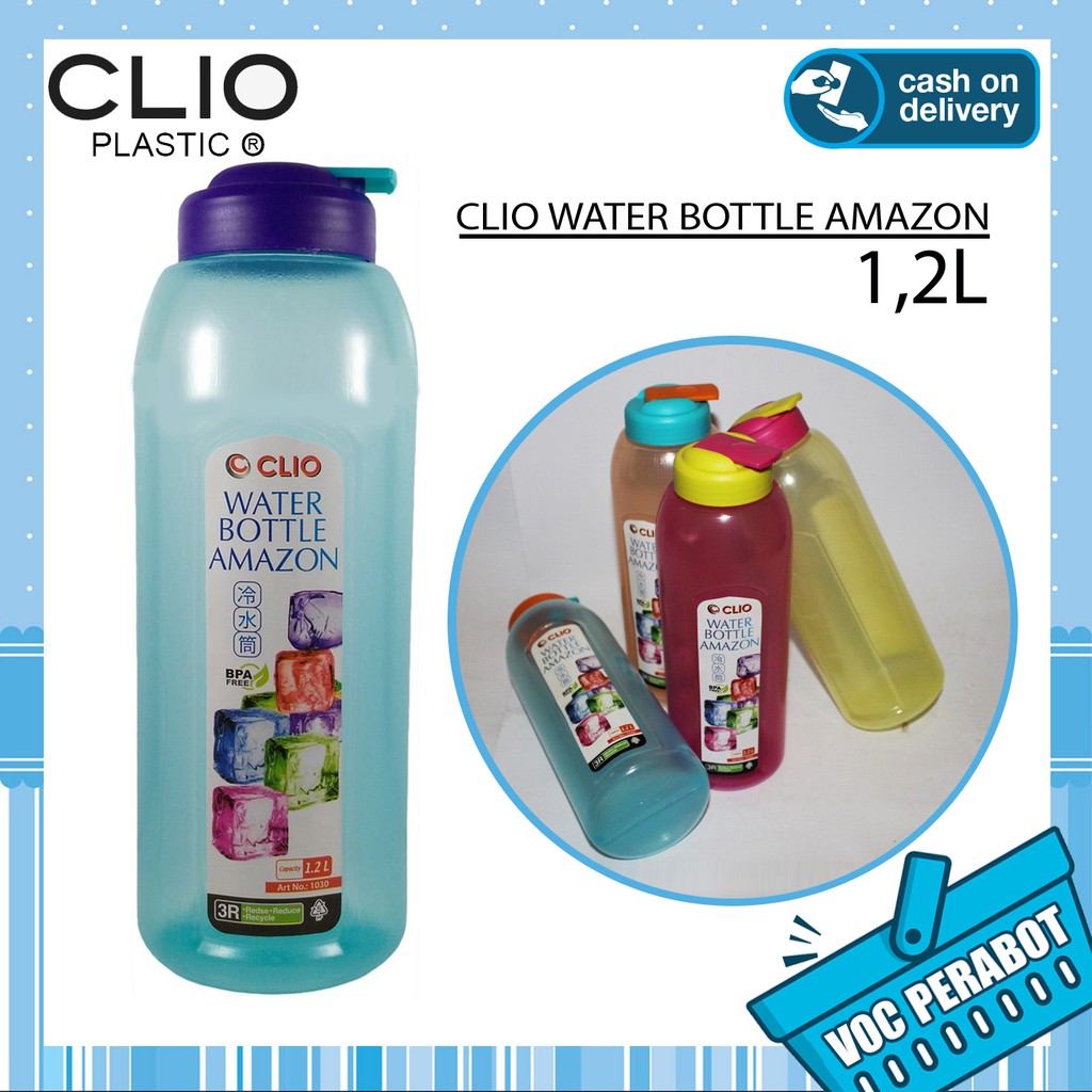 BOTOL AIR MINUM CLIO BPA FREE 1,2 LITER AMAZONE  - PERABOT