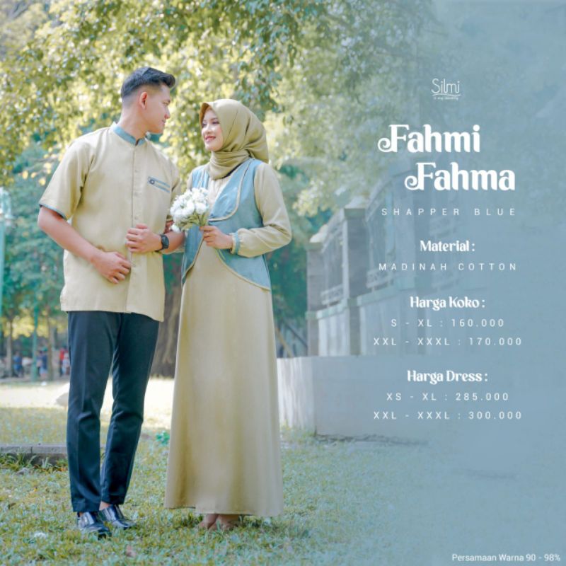 GAMIS COUPLE KOKO SARIMBIT FAHMI FAHMA ORIGINAL SILMI FASHION DRESS BAJU BUSANA MUSLIM WANITA BUSUI 