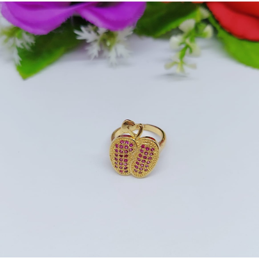 Cincin xuping permata merah