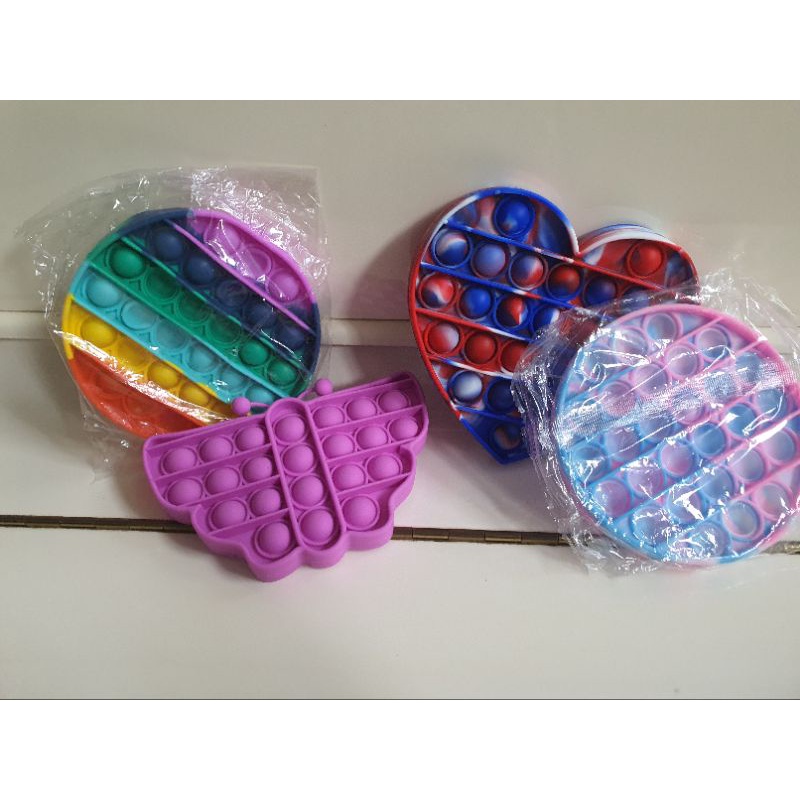 pop it murah butterfly ungu American hati heart cotton candy rainbow