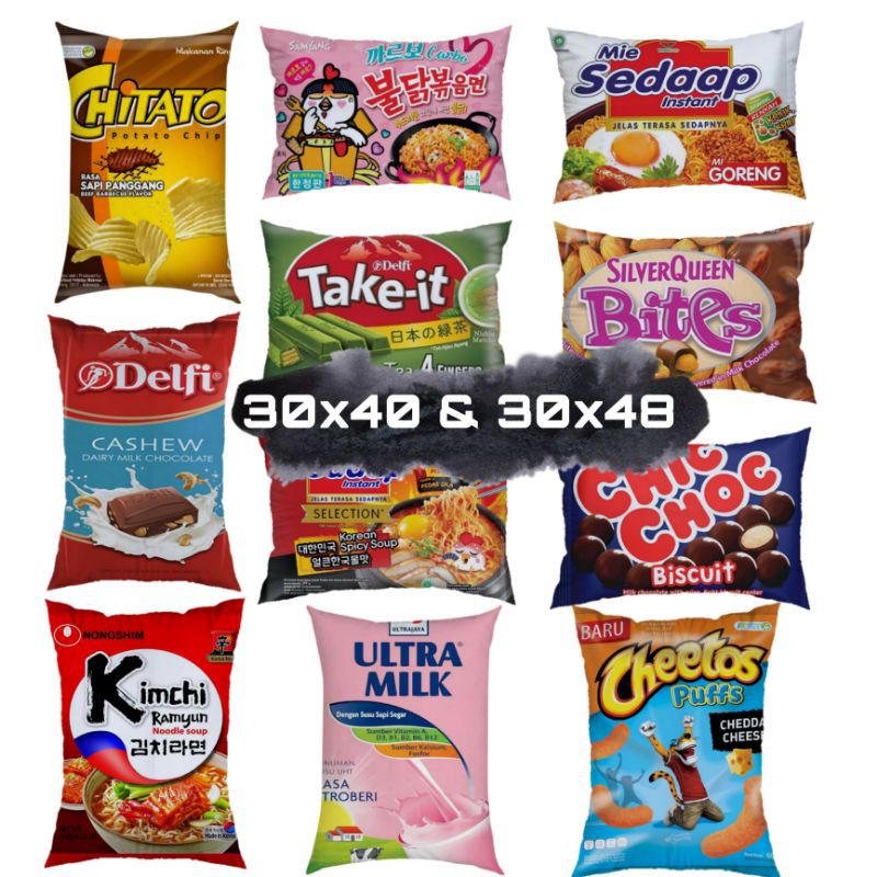 BANTAL SNACK  LUCU 2 SISI, UK 40X30 DAN 30X48 BANTAL SOFA LUCU