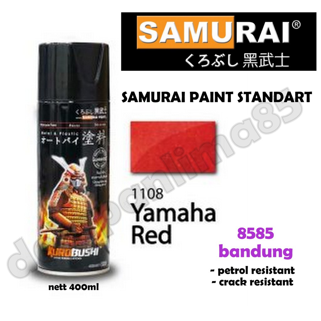 Samurai Paint 1108 YAMAHA RED/MERAH YAMAHA/merah metalik/Cat Semprot/Pylox/Pilox/Pilok/Helm/Motor