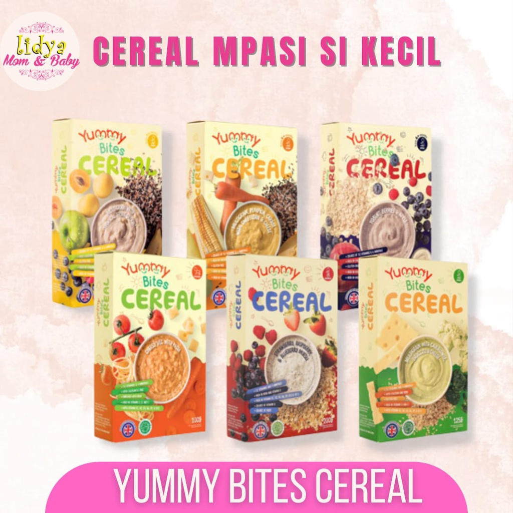 Yummy Bites Cereal Makanan Mpasi Original Baby 6+ Bubur cereal By Lidyamomnbaby