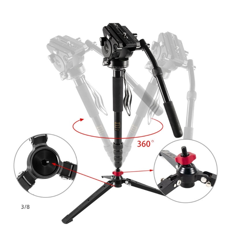 Zzz Tripod Meja Mini Portable 10.6cm / 4.2 &quot;Bahan Aluminum Alloy Untuk Kamera DSLR