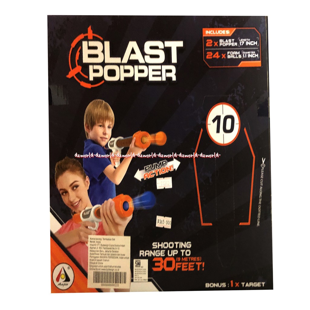 Blast Popper Shooting Range up To 30 Feet Pistol Peluru Bola 24 Dart