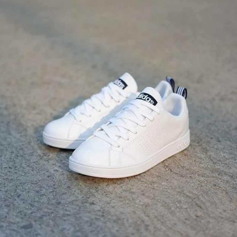 Sepatu Adidas Neo Advantage Import Vietnam Premium Full White Putih Sneakers Sekolah Kerja