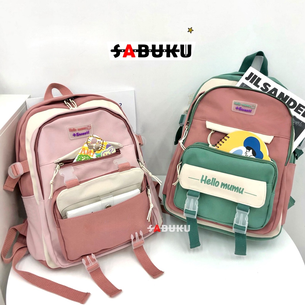 Tas Ransel Backpack Fashion Stylish Korea Tas Ransel Anak sekolah TK SD SMP SMA Fashion Wanita - 218