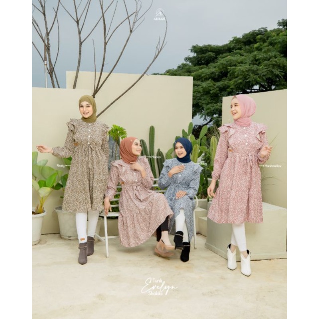 EVELYN TUNIK//ARRAFI HIJAB//TUNIK ARRAFI//TERBARU//TERLARIS//COD