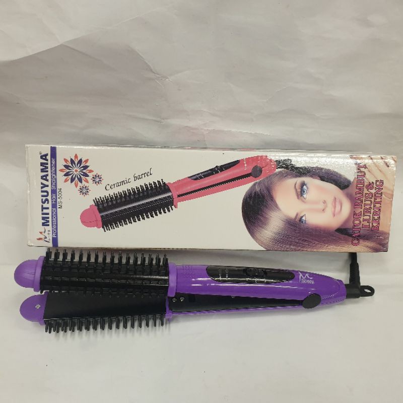 Alat Catok Rambut 2in1 Lurus Keriting Curly Blow Sisir Wanita Ms 5004 Rebonding Murah Salon