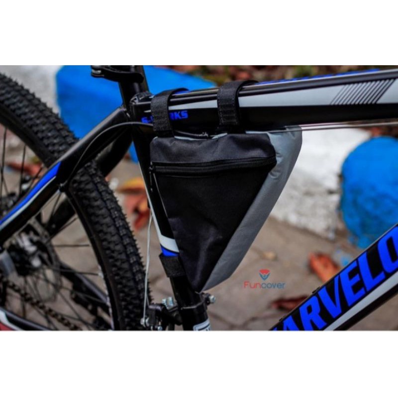 Tas Frame Sepeda MTB Waterproof Tempat Hp Di Sepeda Anti Air Aksesoris Sepedah Gunung Bag Segitiga