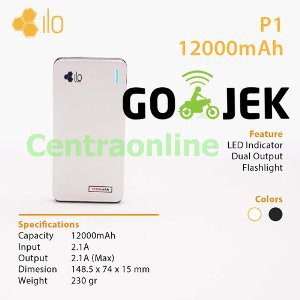Fresh  Hippo Power Bank iLo P1 12000 mAh Bagus Kuat Tahan Lama Garansi Promo Favorit