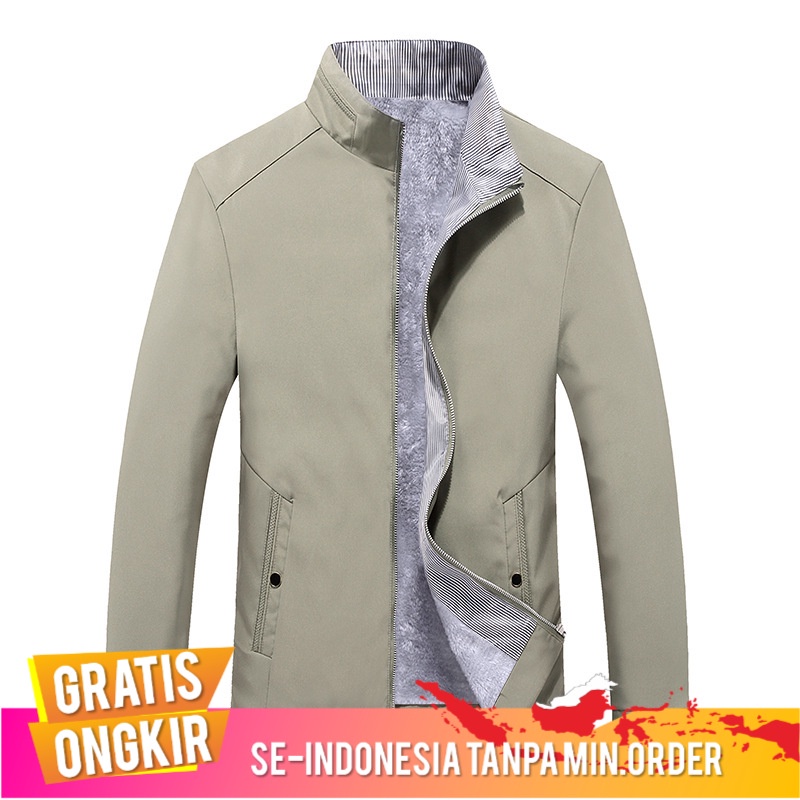 Jaket Pria Middle-Aged Orang Mantel Jaket   Lapel    Tengah Usia  Orang Tua bulu Berjajar Jaket Kasu