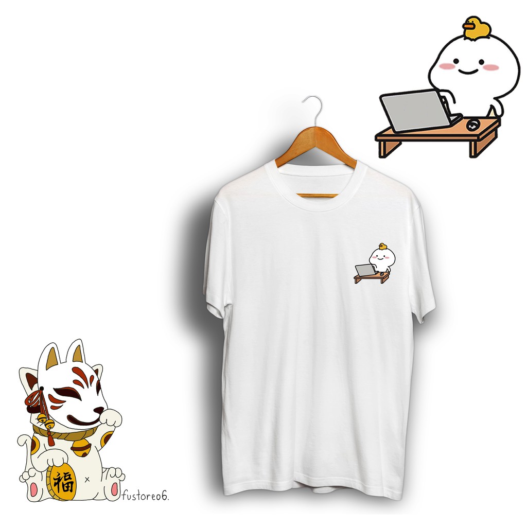 Baju Kaos PENTOL 22 Quby Unyu Main Nonton Laptop Di Bawah Bebek ALLSIZE OVERSIZE ANAK Premium Combed