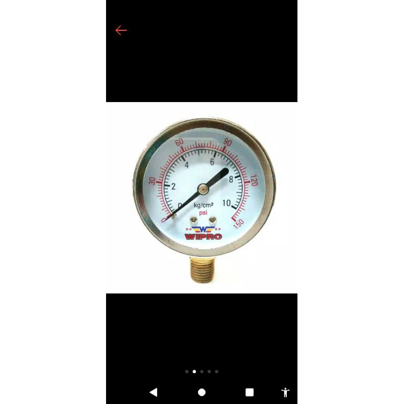 WIPRO 10 Bar Meter tekanan Angin - Pressure Gauge - Manometer