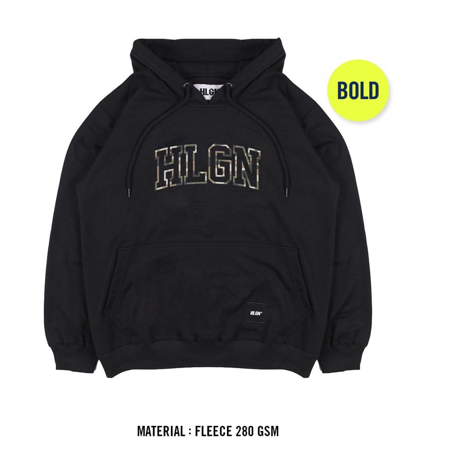 Terpercaya HOOLIGANS Hoodie Bold HLGN Camo 22.1 Black
