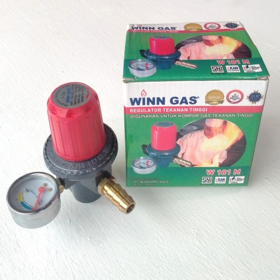 KEPALA REGULATOR KOMPOR GAS WIN WINN GAS W-181M METERAN REGULATOR GAS TEKANAN TINGGI