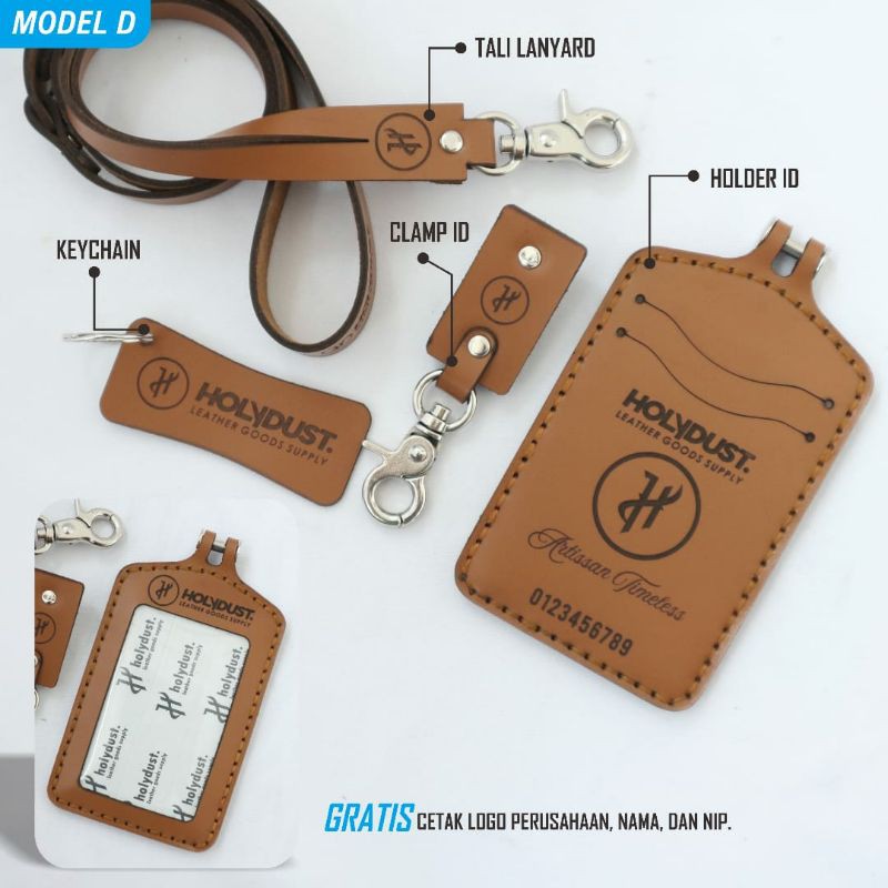 

ID card model barbel asli kulit.id card holder asli kulit