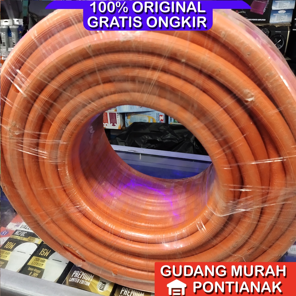 Selang Gas Orange Meteran bukan pergulung / di jual permeter / Cocok untuk semua merk kompor Gas