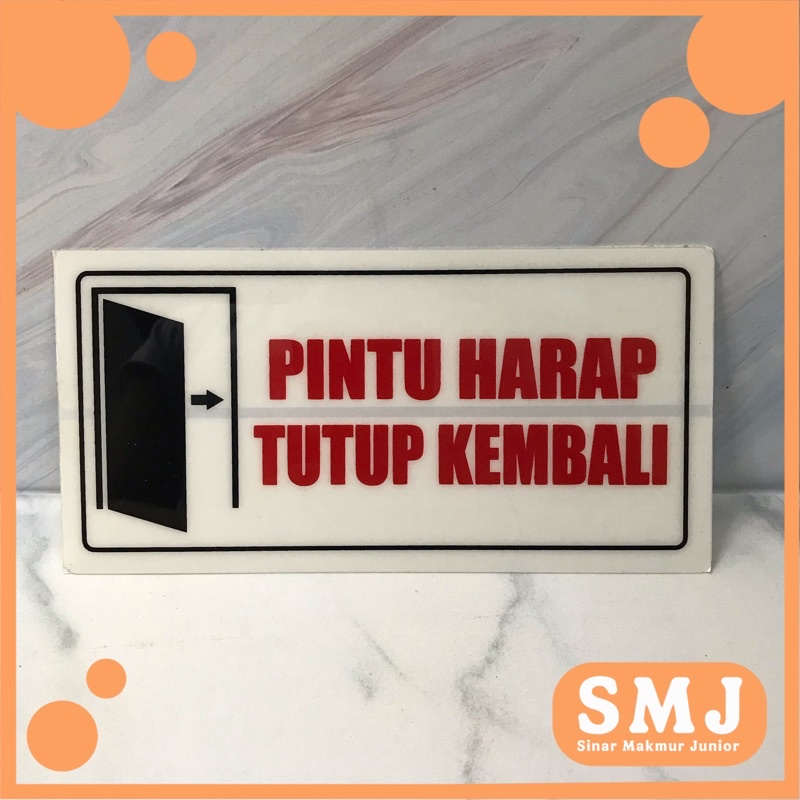 Jual Stiker Pintu Harap Tutup Kembali Shopee Indonesia 2861