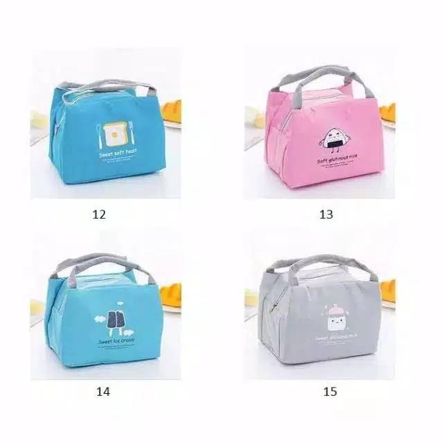 Tas bekal lunch cooler aluminum bag box kotak makan karakter