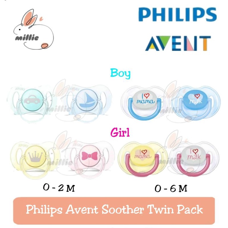 Philips Avent Soother 0-2M (Newborn) / 0-6M