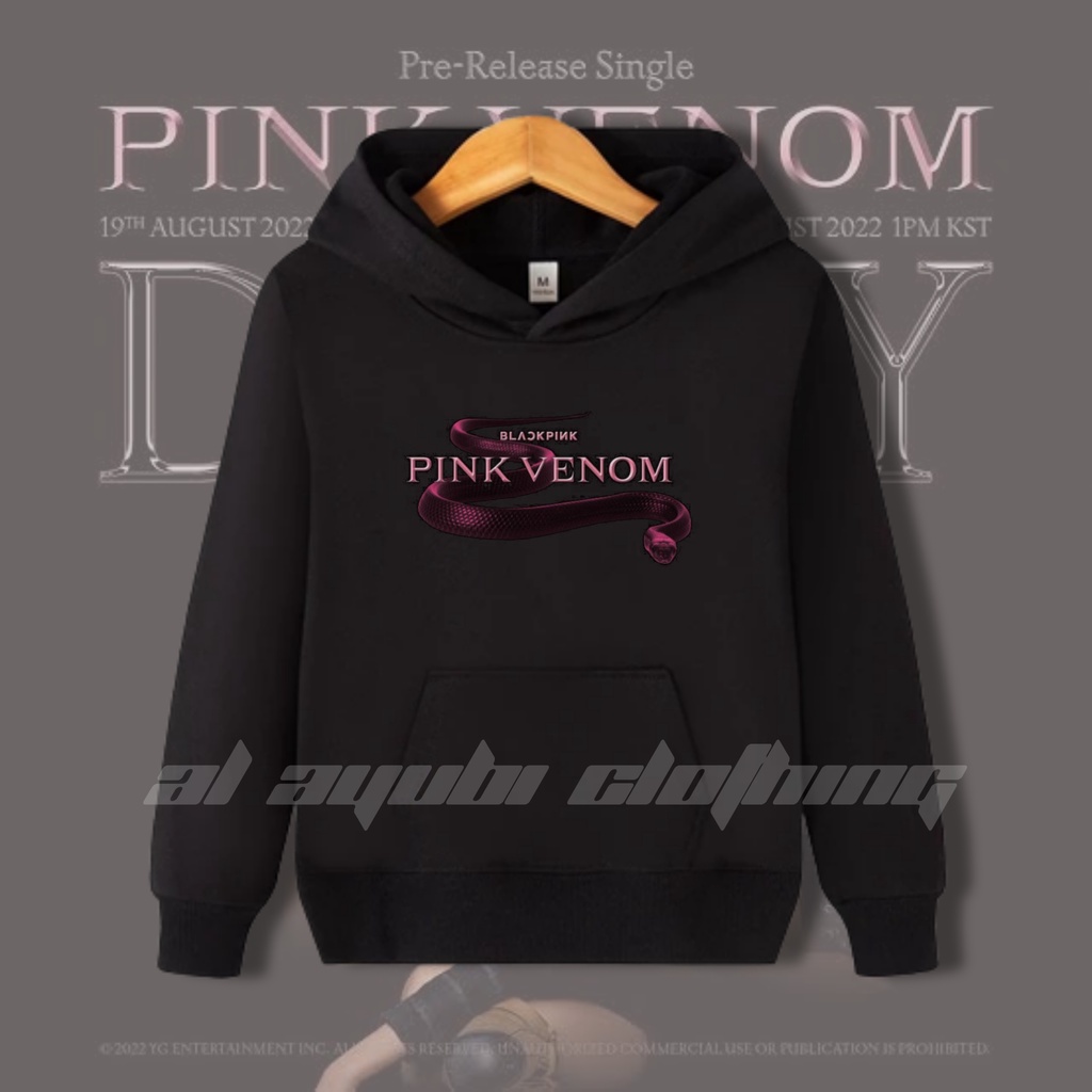 JAKET HOODIE ANAK PINK VENOM BLACKPINK