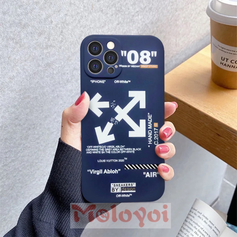 OFF-WHITE Casing Handphone Xiaomi Redmi Note10 10s 10pro Max Note9 Note8 Poco X3 Nfc Poco X3 Pro Poco M3 Redmi 9t 9c Motif Logo Nike