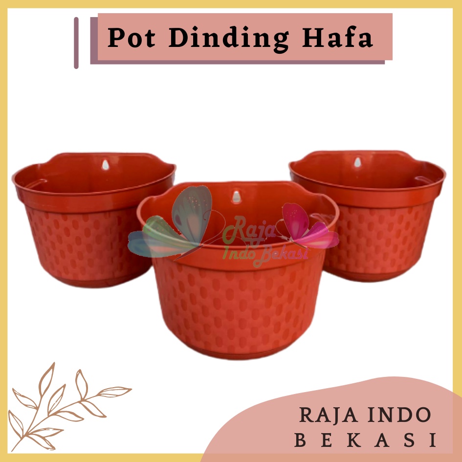 Pot Dinding Cantol Hafa 20 Cm Merah BataTerracota Merah Coklat Pot Dinding Tempel Dekorasi Putih Panjang Aesthetic Besar Kecil Pager Balkon Pagar Unik  Pot Tembok - Tanaman Bunga Hias Dinding Tempel Bibit Plastik TB Flower 22 23 25 27 28 30