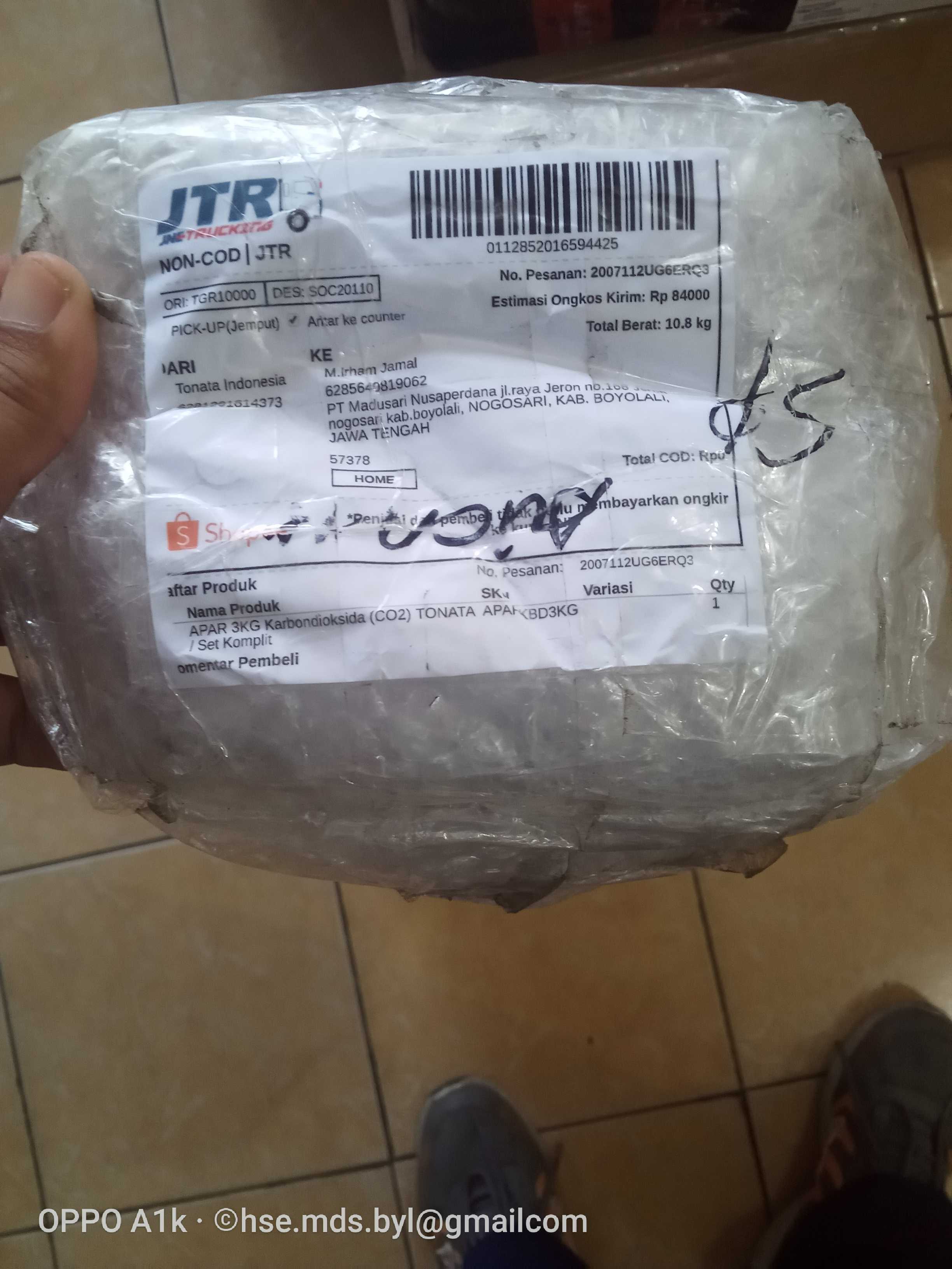 Apar 6kg Bubuk Abc Powder Tonata / Set Komplit