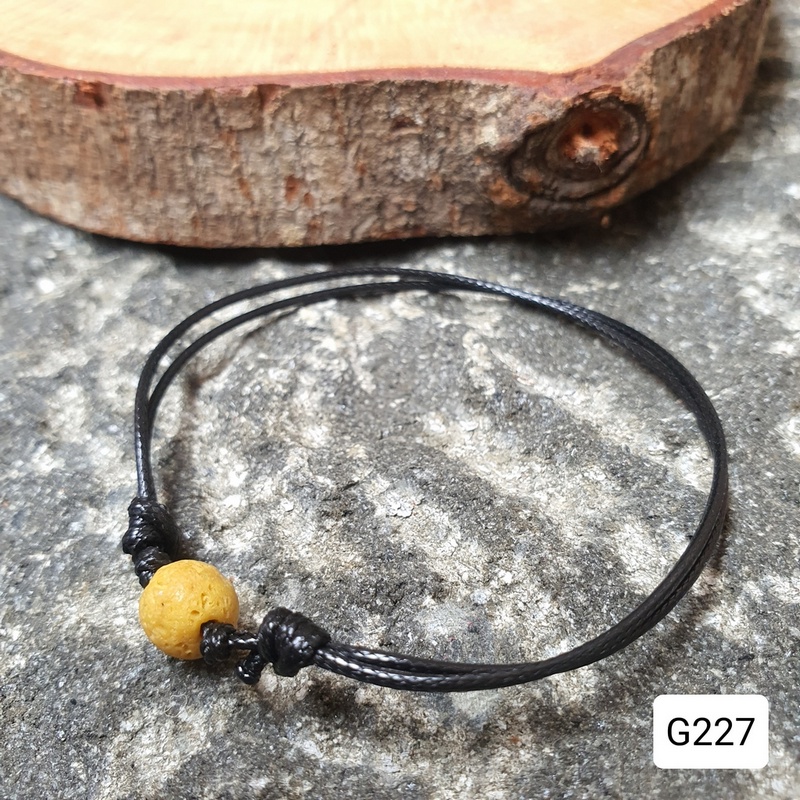 PROMO Gelang Amber Dewasa Amber X Lava Stone Adjustable AL27