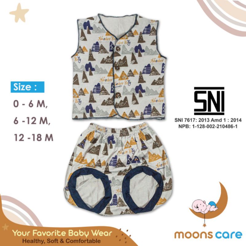 SNI NewBorn MOONS STELAN BAJU KUTUNG BAYI NEWBRON PREMIUM MOONS ,BAJU BAYI LAHIR