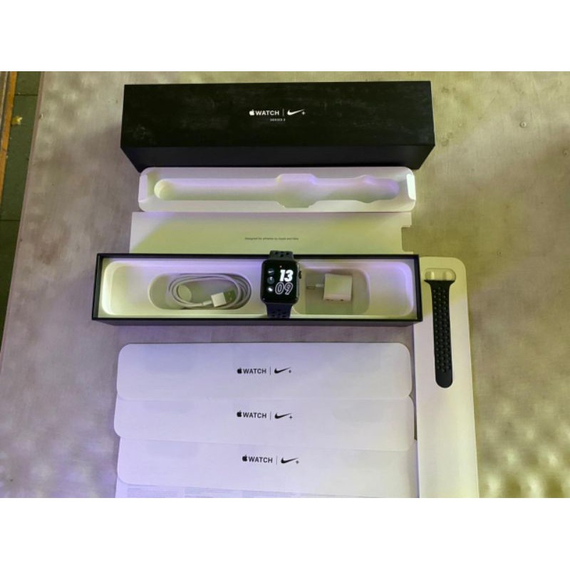 apple watch series 3 42mm nike edition gps iwatch 3 fullset original second