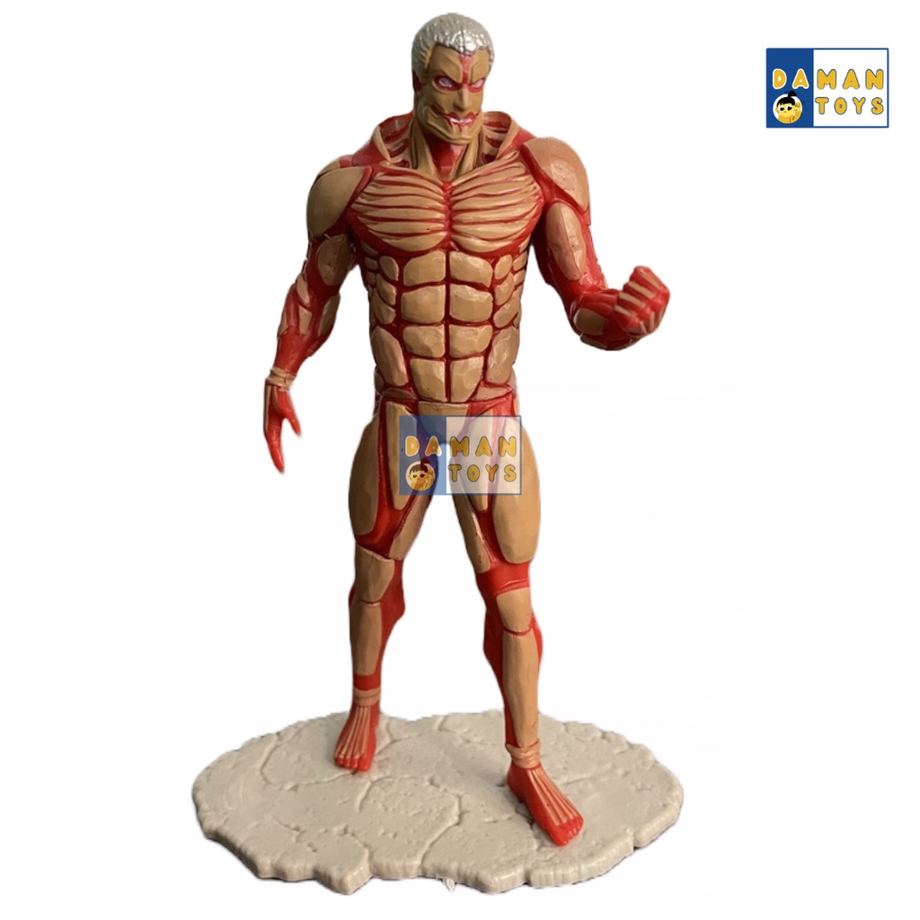 Pajangan Anime Attack On Titan Colossal Beast Jaw Titan Annie Leonhart Eren Yeager Action Figure Koleksi Patung