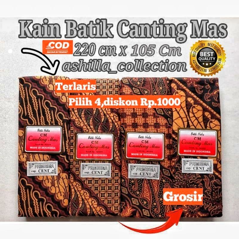 Kain Panjang Batik Jarik Melahirkan Cap CANTING MAS Samping Kebat Panjang Halus