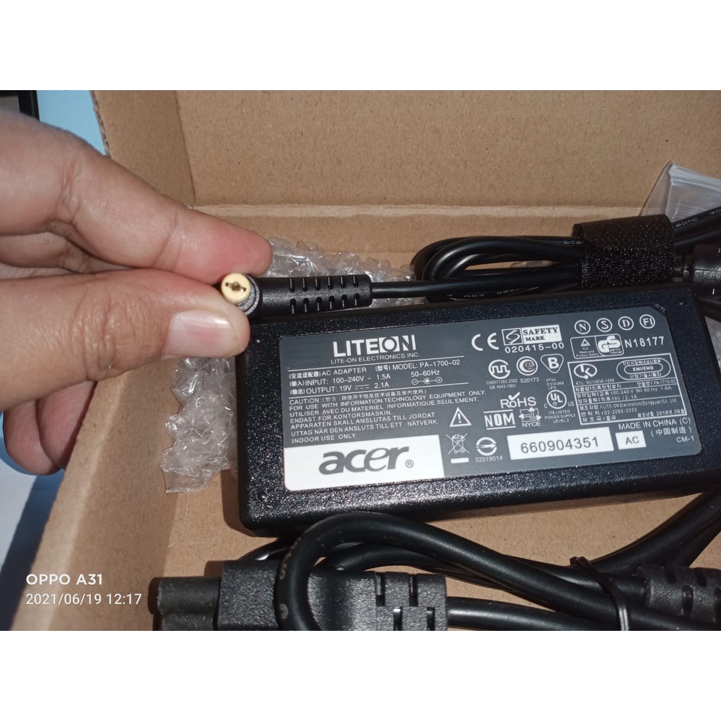 Adaptor Charger Casan Acer Aspire 722,725,V5-132,V5-121,V5-131,756,751