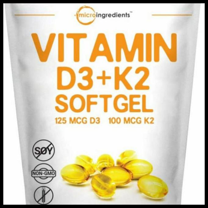 Micro Ingredients Vitamin D3 + K2 5000Iu Vit 5000 Iu 300 ..