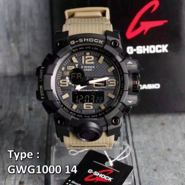 Jam Tangan Pria G Shock_Anti Air_Sport Dual time Free Batrai Cadangan