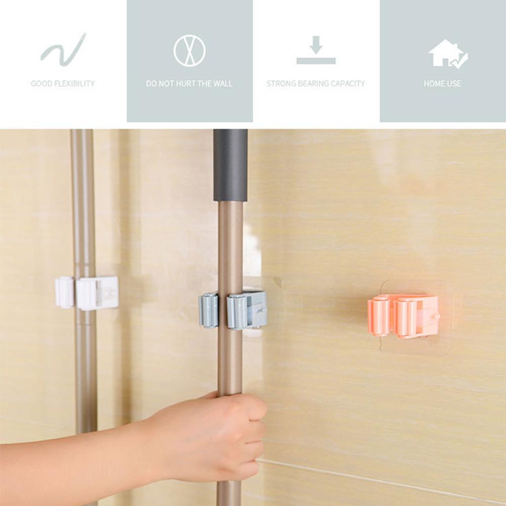 Holder Dinding Anti Slip Reusable Dengan Perekat Untuk Sapu/Pel