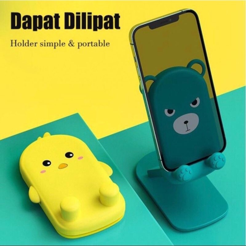 DOKIY DESKTOP STAND HOLDER HP KARAKTER DUDUKAN HP MEJA STANDING HP FOLDER HP PHONE HOLDER