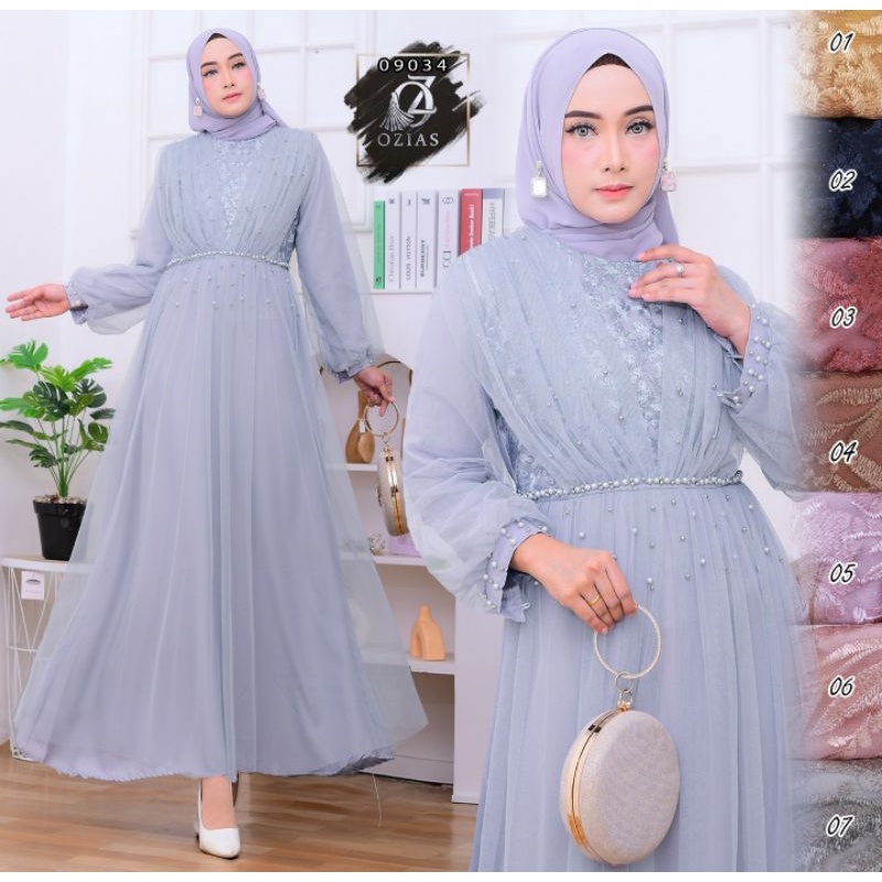 Gamis Ozias Brukat Tile Model Terbaru tangan BalonKondangan