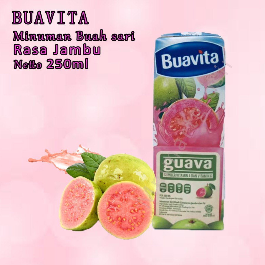 Buavita / Minuman Sari Buah / Jambu / Orange / Leci / 250ml