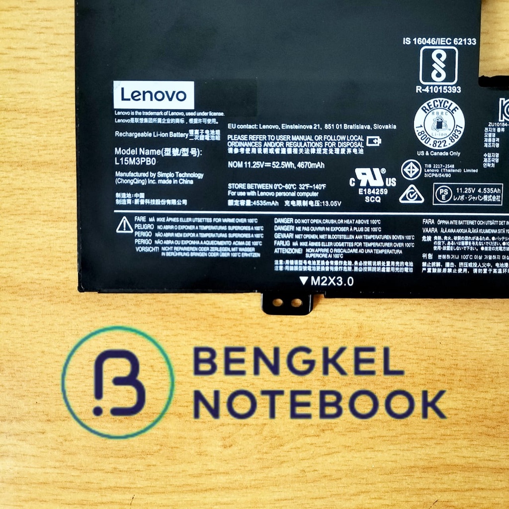 Baterai Lenovo IdeaPad 330S-14IKB 520-14IKB 320S-14IKB L143PB0 L15C3PB1 L15L3PB0 330S-15IKB 510-14ISK L15C3PB1 L15L3PB0  L15C3PB1 L15L2PB1 L15M3PB0 L15C2PB1