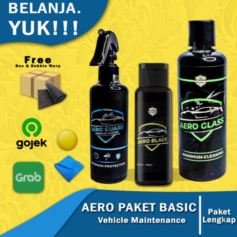 AERO PACK - PAKET PREMIUM Penghitam Pengkilap body dan nano coating