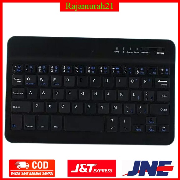 Taffware Wireless Bluetooth Keyboard Rechargeable - KM78D - Black