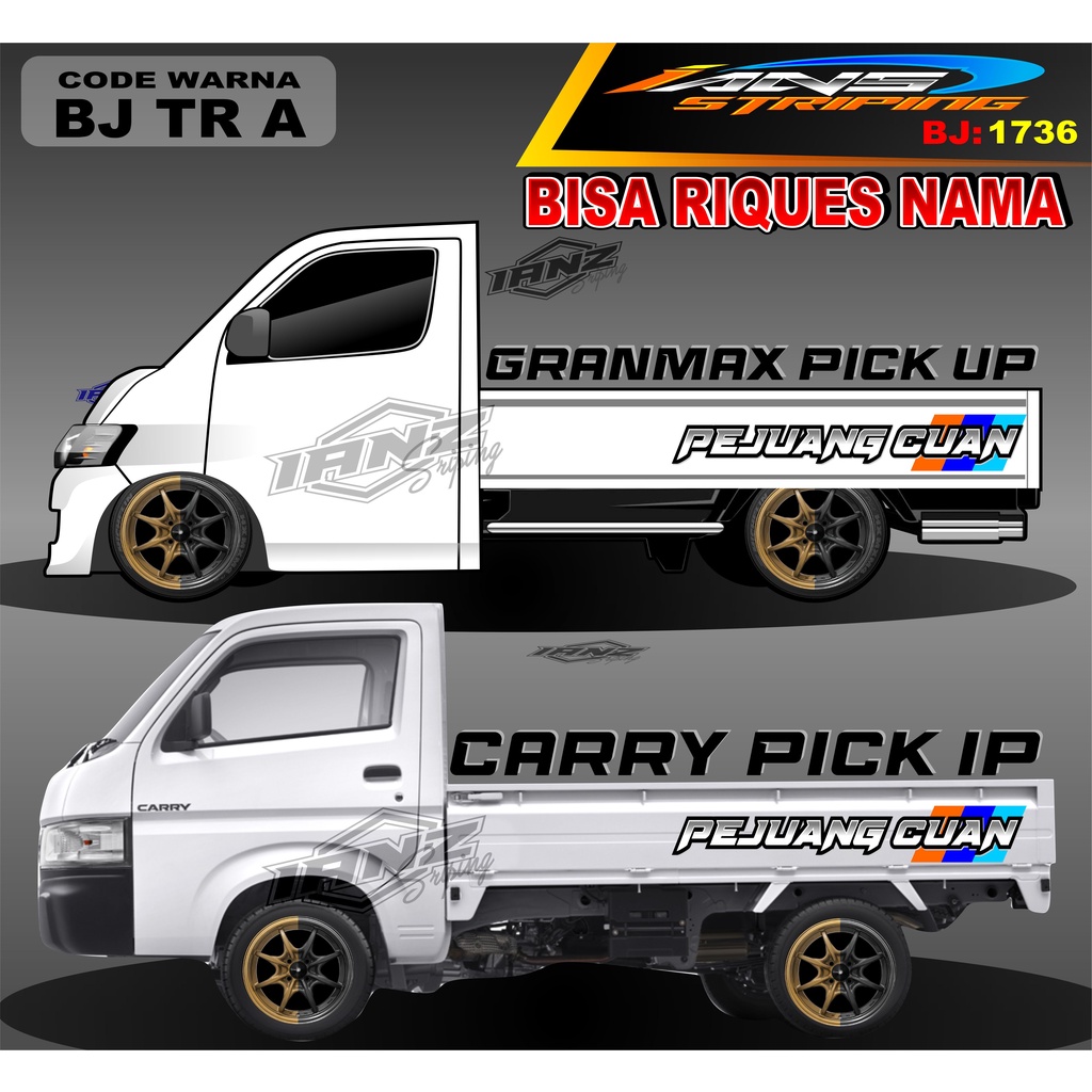 STIKER TULISAN BAK SAMPING PEJUANG CUAN GRANMAX PICK UP / STICKER BAK SAMPING GRANMAX / DECAL STICKER GRANMAX PICK UP