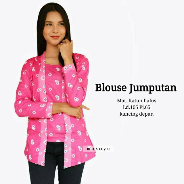 Blus Batik Kutubaru Jumputan/ Kebaya Jumputan Murah / Kebaya Jumputan / Seragam Batik